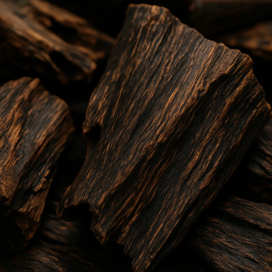 Ralight scented candle wood wick dark agarwood background