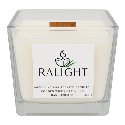 Ralight Scented Olive Wax Wood Wick Candle
